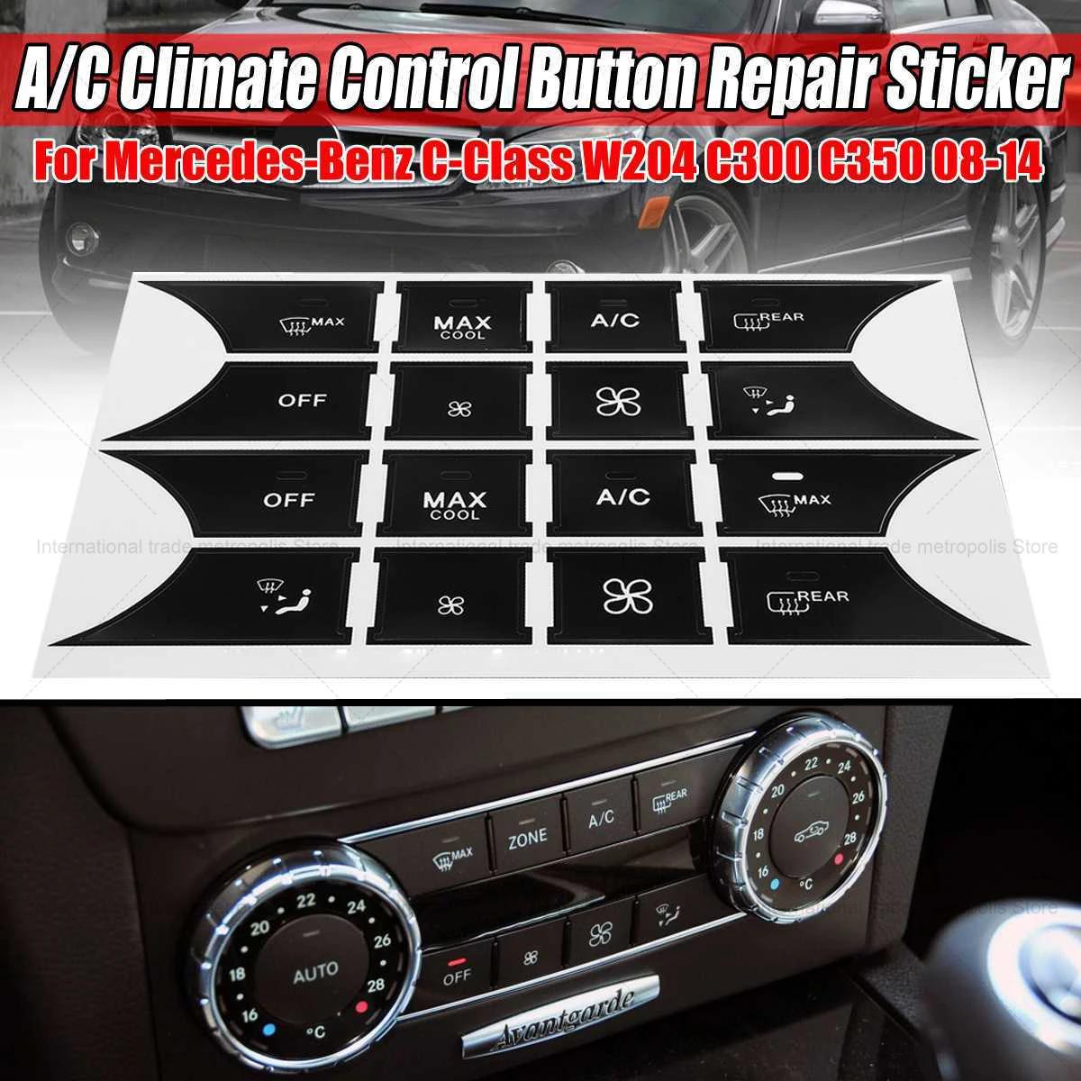 Autocollant de réparation de boutons de climatisation, Kit de réparation délavé, pour Mercedes Benz 