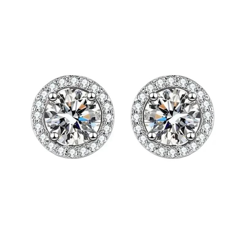 DISINIYA – boucles d'oreilles couleur Mosonite, sac carré, bijoux de mariage, fête simple et à la mo