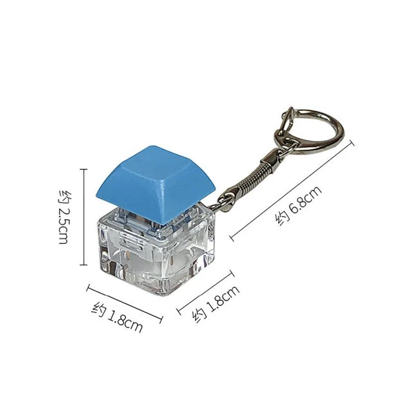 Porte-clés interrupteur à clé, testeur d'arbre, clavier mécanique, bouton Fidget, jouets pour doigts