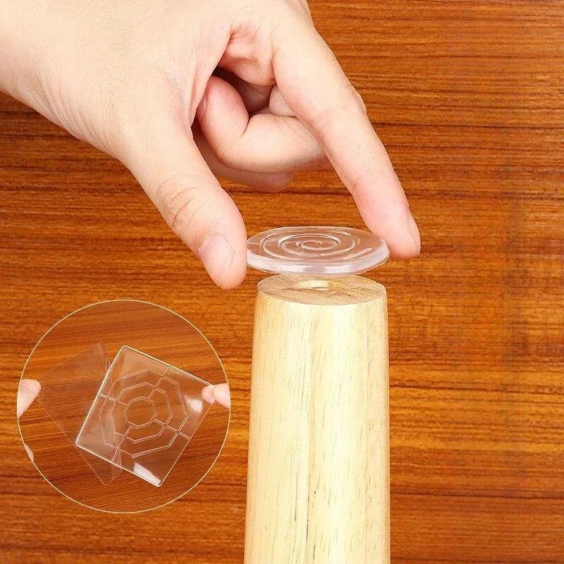 Coussinet antidérapant en Silicone, 4 pièces, tapis de pied de Table Anti-mobile, fixateur de pied d