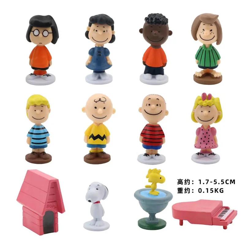 Vente chaude japon dessin animé cacahuètes Snoopy Charlie Sally Woodstock Mini figurine modèle jouet
