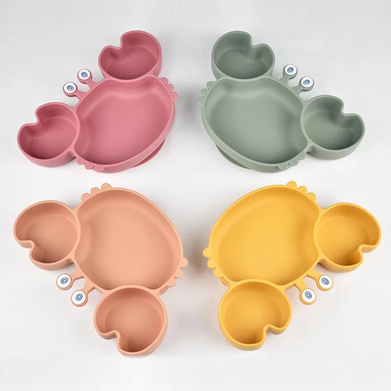 Ensemble assiettes silicone enfants 10 pièces aspiration anti-chute bol entraînement alimentation fourchette cuillère