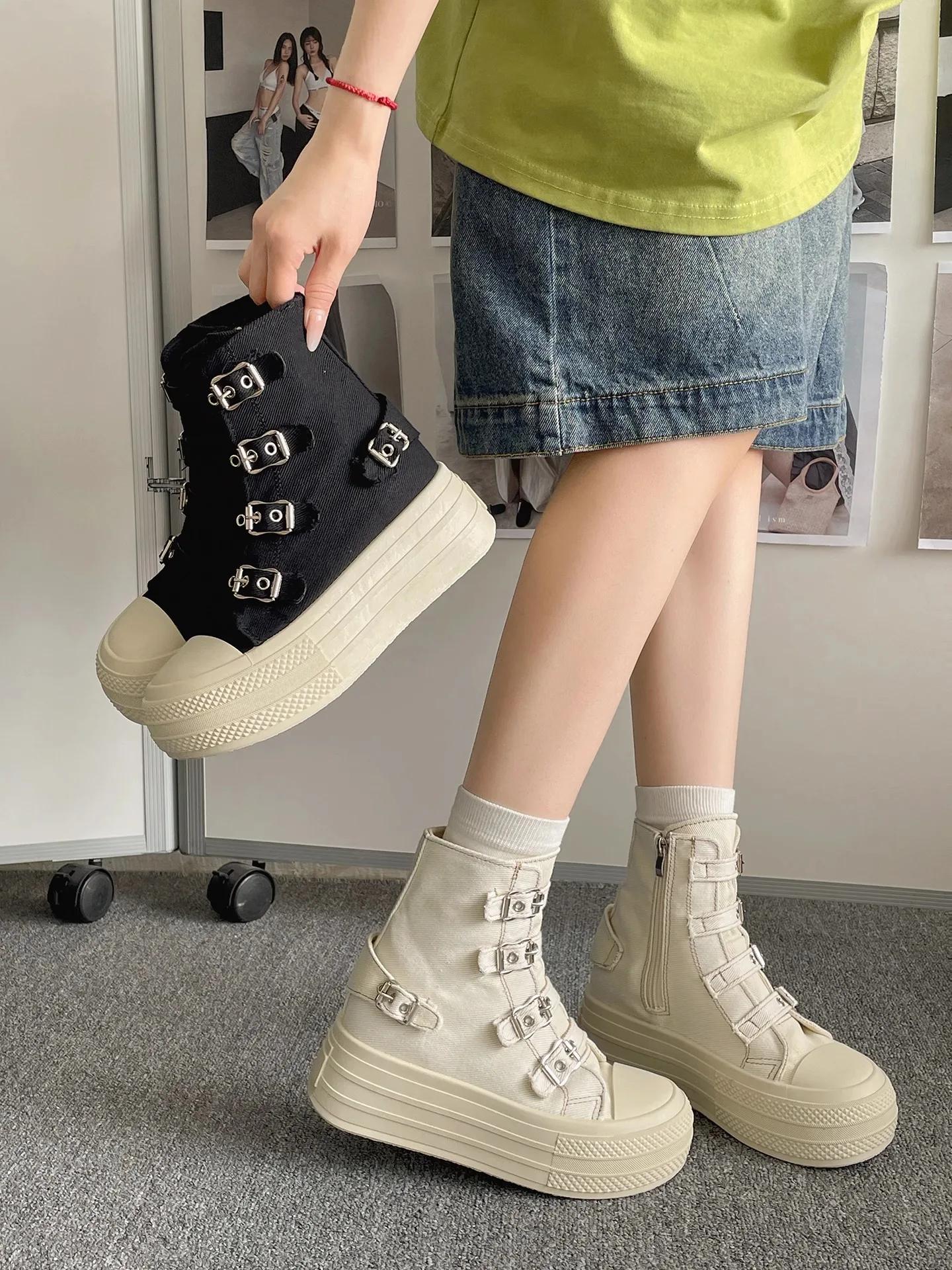 CHABELLA femmes haut toile chaussure conception boucle sangle Zip simplicité femme chaussures 2025 h