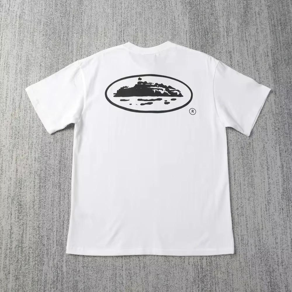 Nouveau T-shirt d'été 2026 à manches courtes imprimé bateau, col rond ample, respirant, demi-manches
