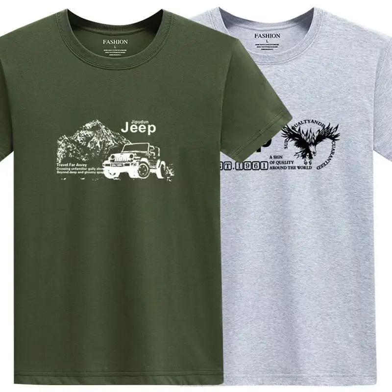T-shirt Homme Jeep 2026 Nouvelle Collection Haute Qualité Été 100% Coton Épais Imprimé Sport Respira