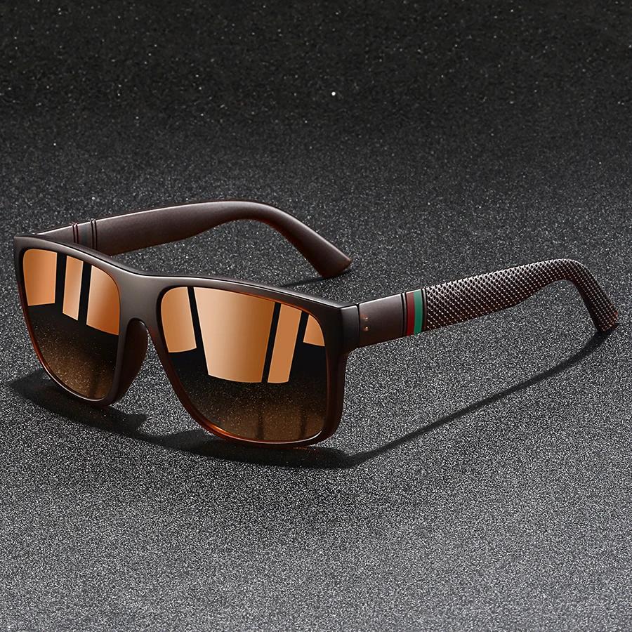 Mode Vintage motif de contrôle carré lunettes de soleil hommes femmes pêche conduite homme marque de