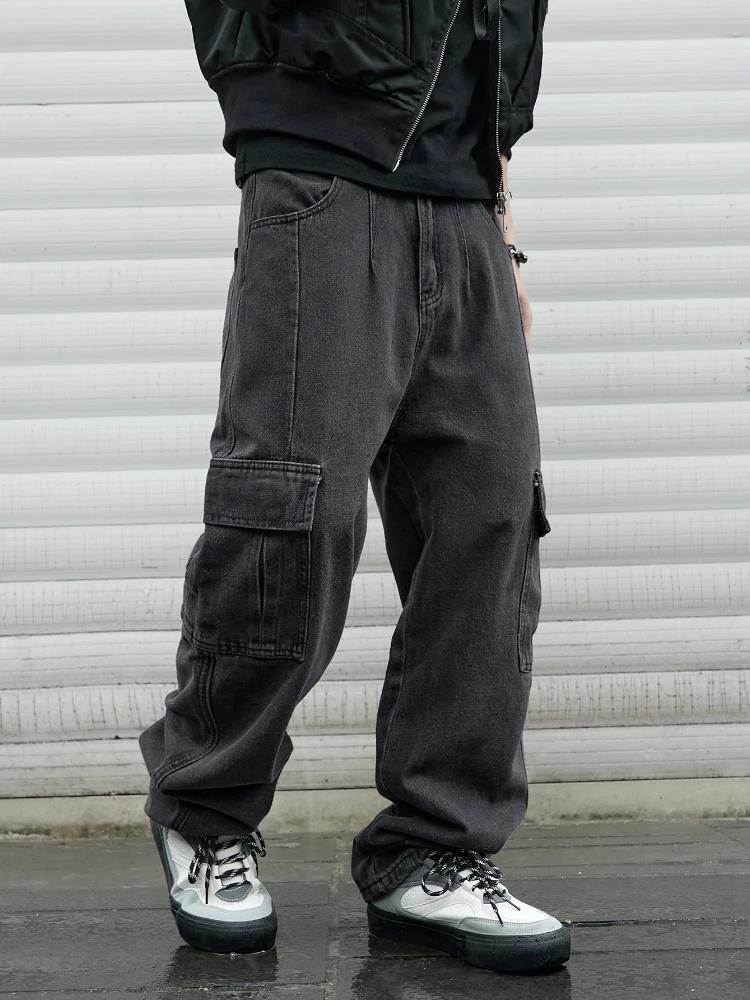 Jean Baggy à Jambes Larges pour Homme, Pantalon Cargo Surdimensionné, Style Hip Hop, Harajuku, Corée