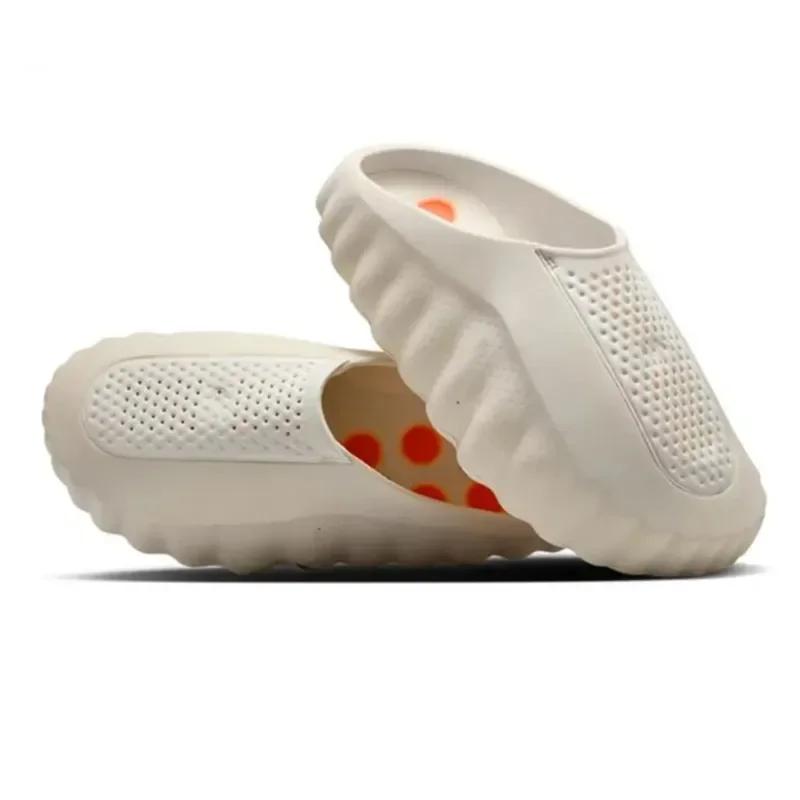 Claquettes de confort Rubber Tech 001, claquettes de course Running Bone White Red Black Light Smoke