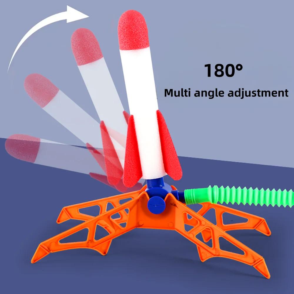 Lanceur de fusée pour enfants, pompe à pas, puissance pressée à Air, jeux familiaux en plein Air, ca