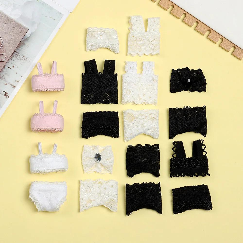 Ensemble de sous-vêtements en dentelle douce pour poupées Blythe 1/6 BJD, culotte de soutien-gorge e