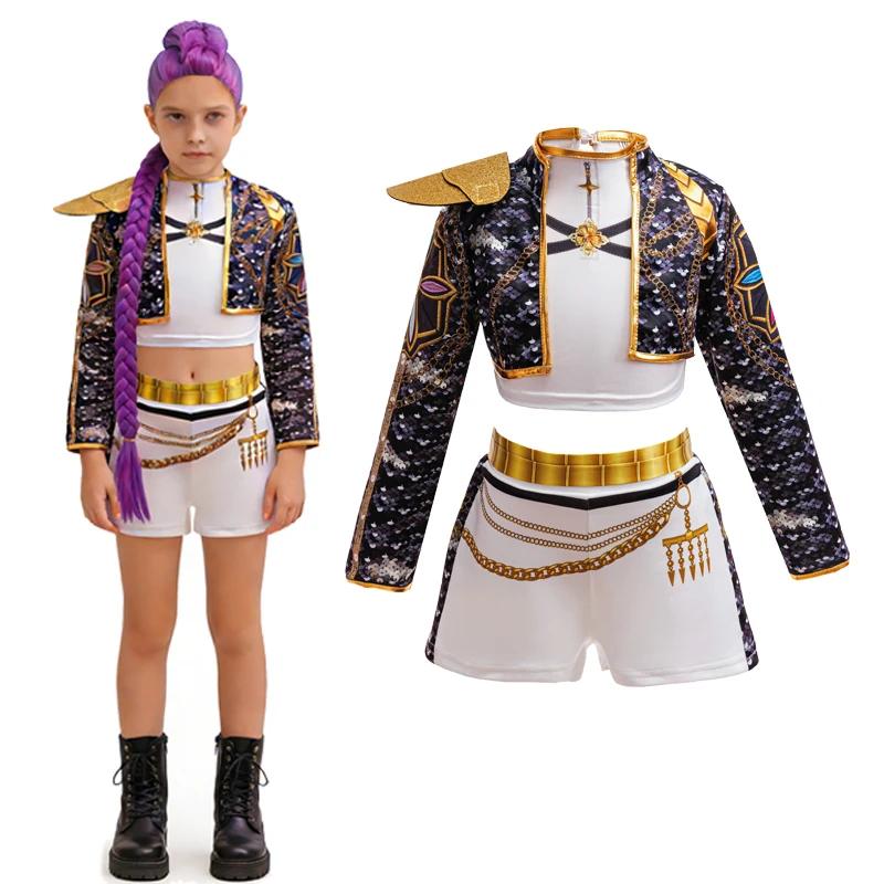 4 5 6 7 8 9 10 11 12 ans K-POP filles vêtements ensembles Cosplay 3 pièces filles costumes Version c