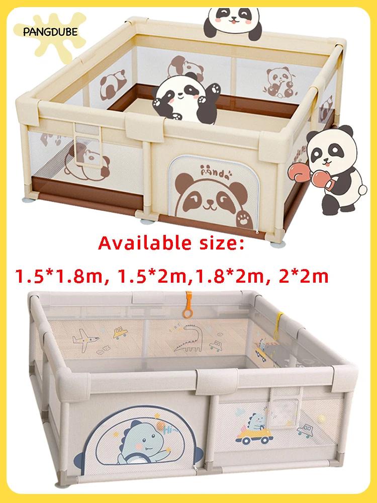 Parc de jeu pour bébé PANGDUBE Panda Dinosaur, grande clôture de sécurité pour enfants, aire de jeux