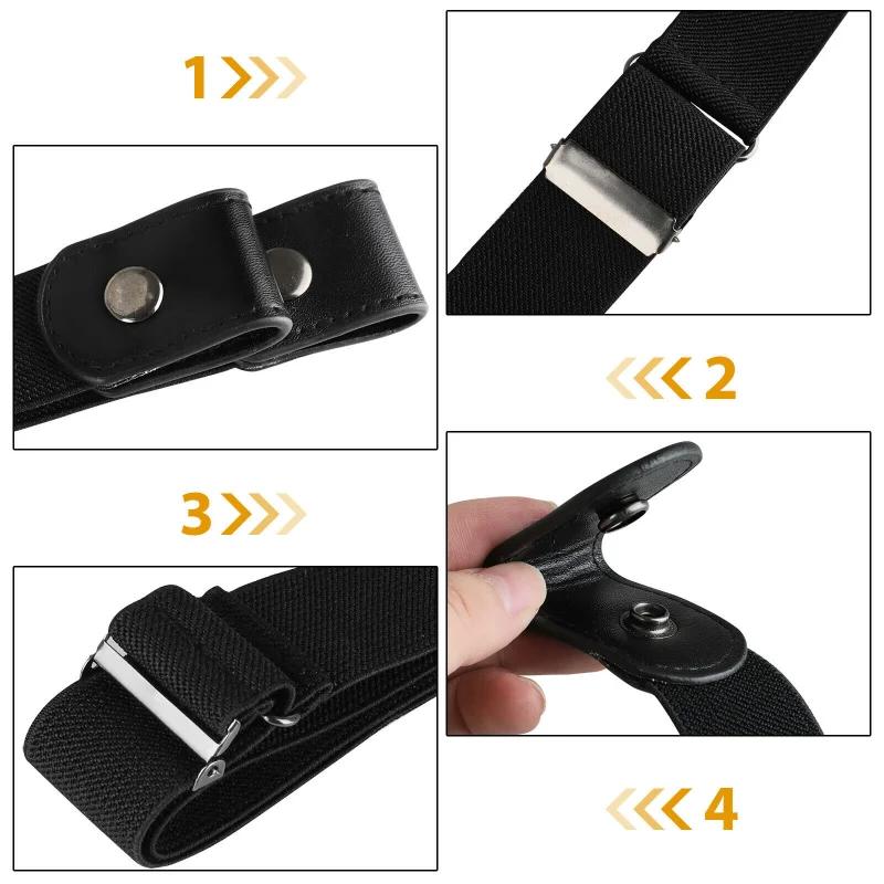 Ceinture sans boucle pour femmes et filles, pantalon en jean, robe, ceinture élastique extensible sa