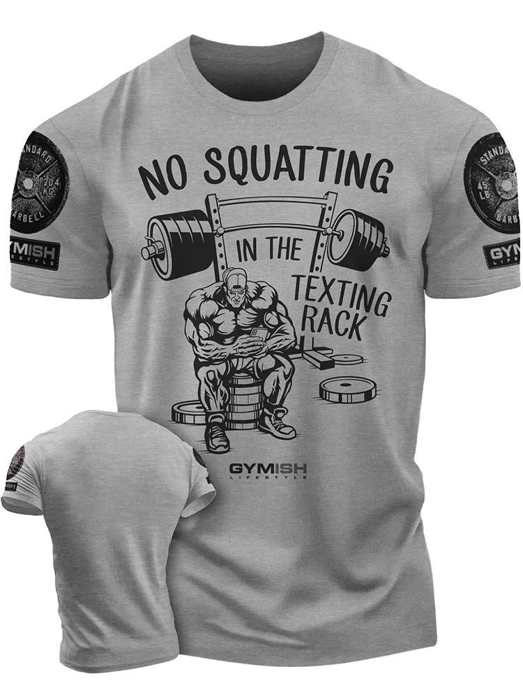 T-shirt col rond pour hommes, confortable et respirant, avec lettres imprimées, pour entraînement mu