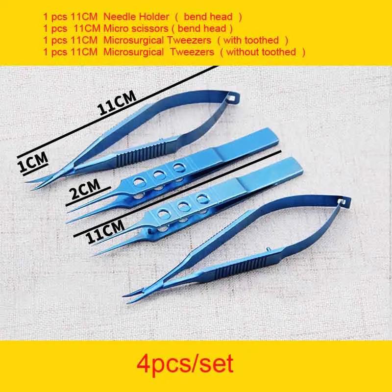 Nouveau 11 cm en acier inoxydable ophtalmique instruments microchirurgicaux porte-aiguille Micro cis