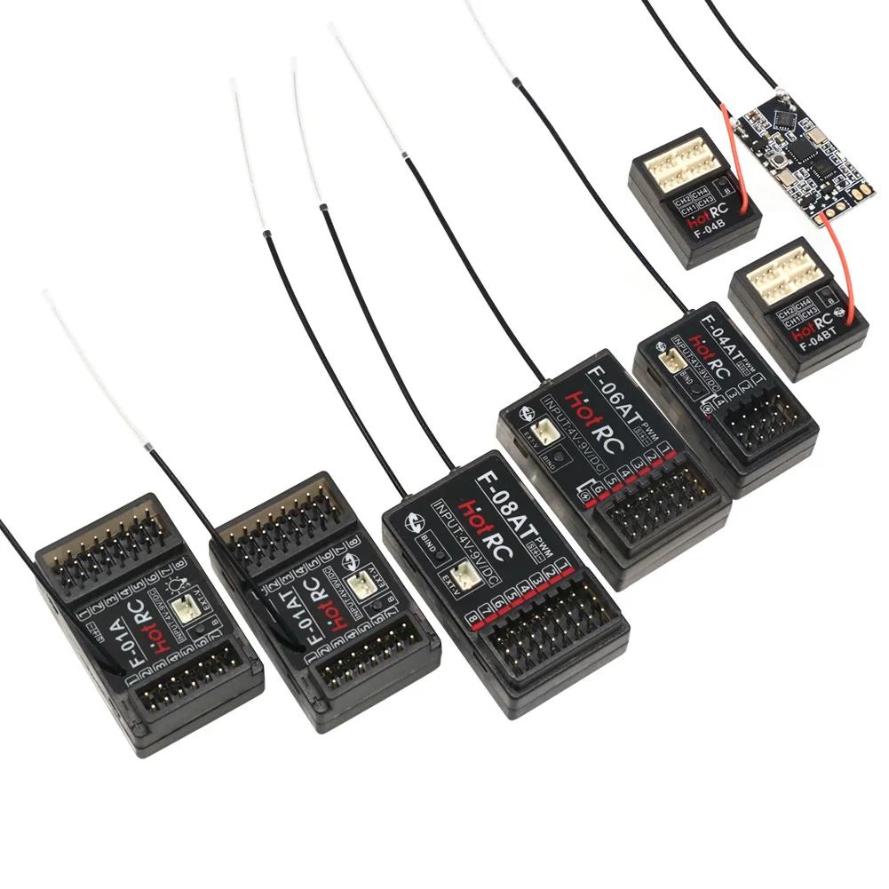 HOTRC 2.4 Ghz F-04A F-06A F-08A F-01A F-04AT F-06AT F-08AT F-01AT 4/6/8Ch récepteur Rc pour émetteur