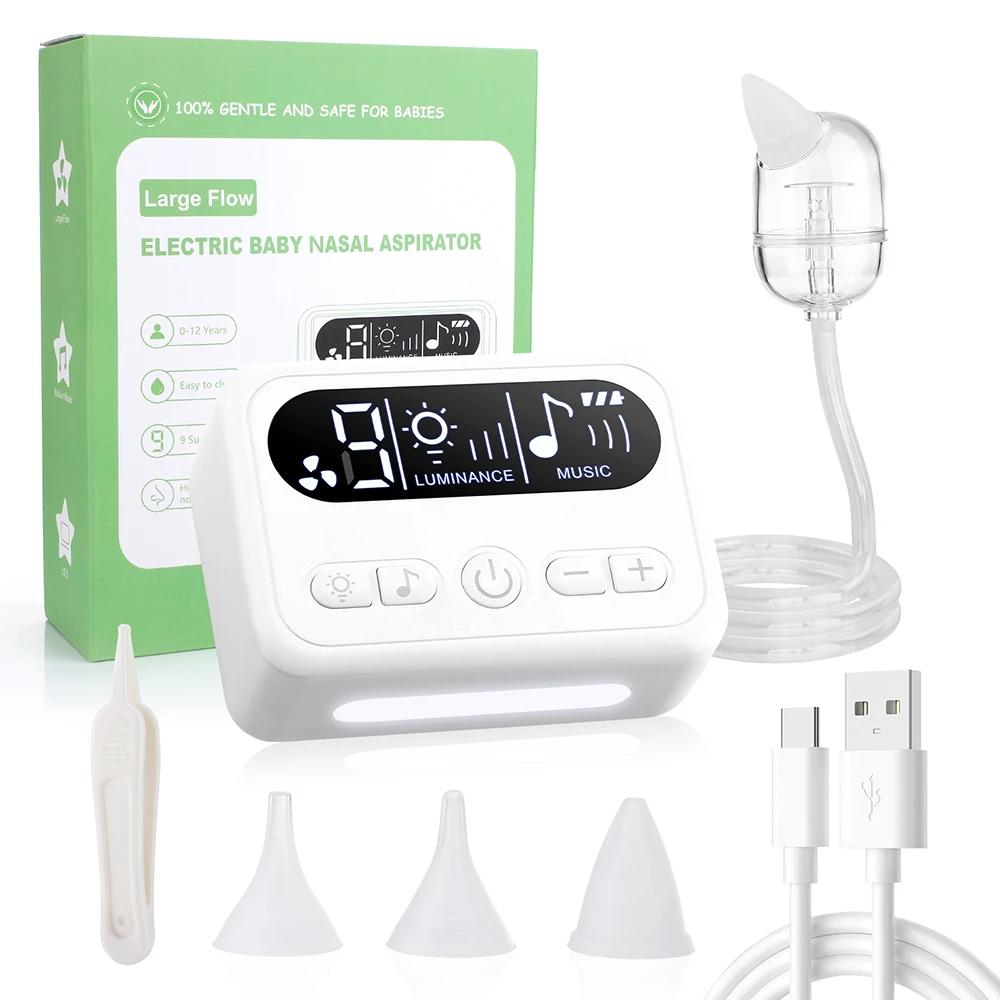 Aspirateur nasal électrique pour bébé avec musique et comptines - Rechargeable et doux