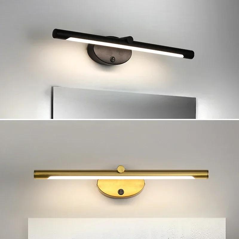 Applique murale d'intérieur LED moderne pour miroir de salle de bains, applique murale minimaliste a
