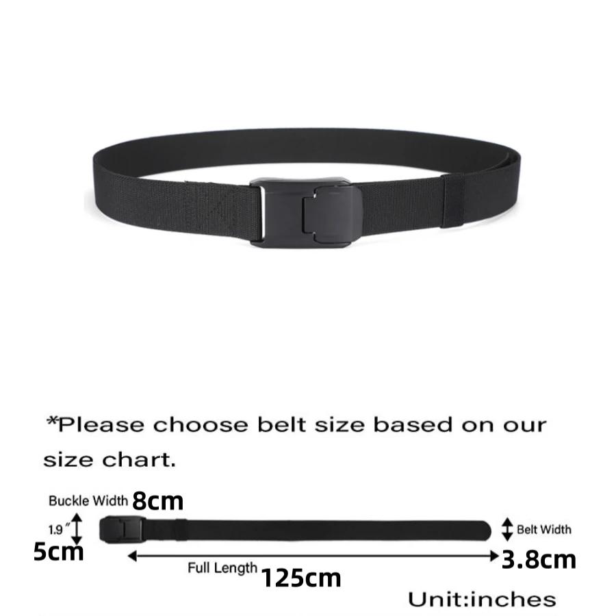Nouvelle ceinture extensible pour hommes et femmes, boucle à dégagement rapide, solide, en vrai Nylo
