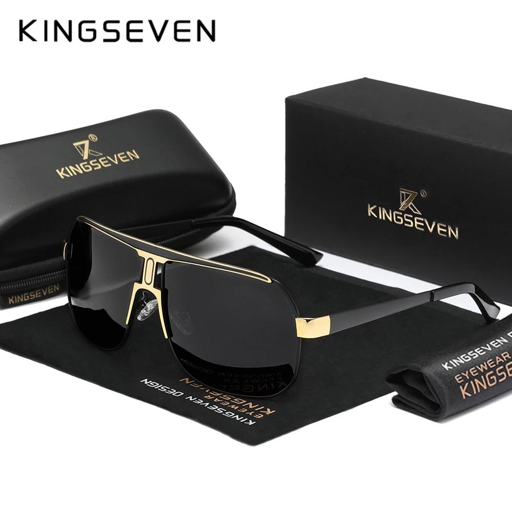 KINGSEVEN marque Design Vintage lunettes de soleil polarisées hommes mode extérieur UV400 lunettes r