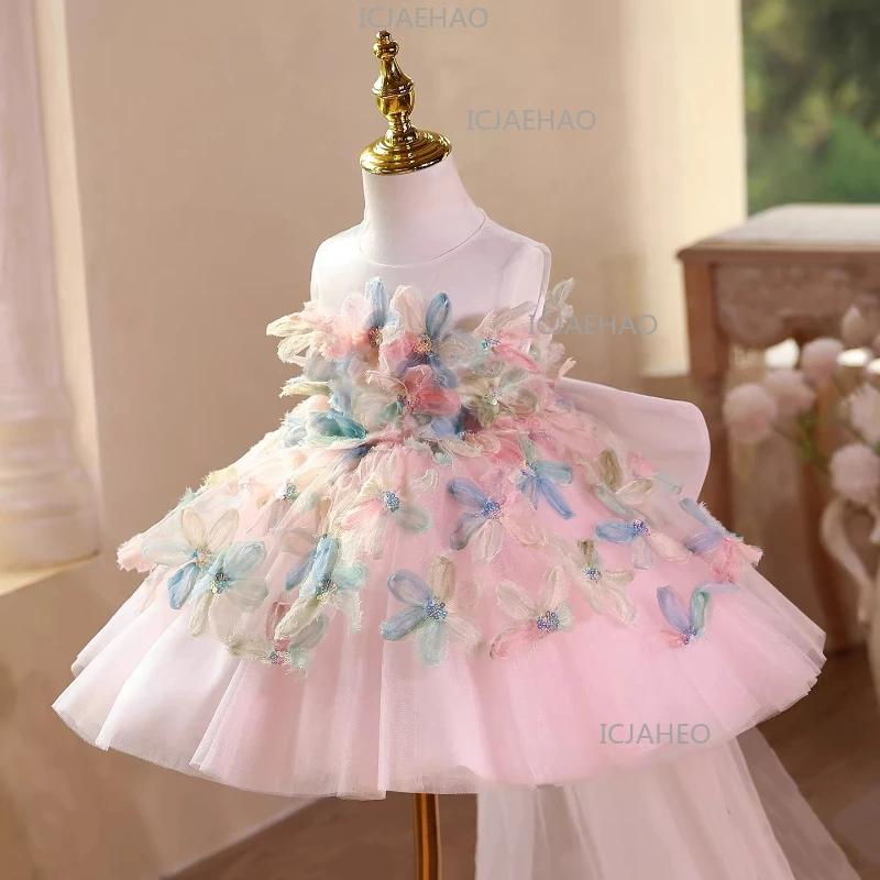 Robe de princesse pour enfants, tenue de cérémonie pour filles, robe de performance au piano, tenue 