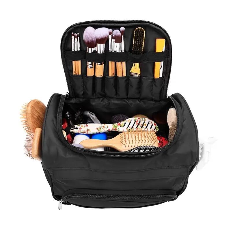 Sac de maquillage professionnel, mallette de rangement pour outils de tatouage d'ongles de Salon, or