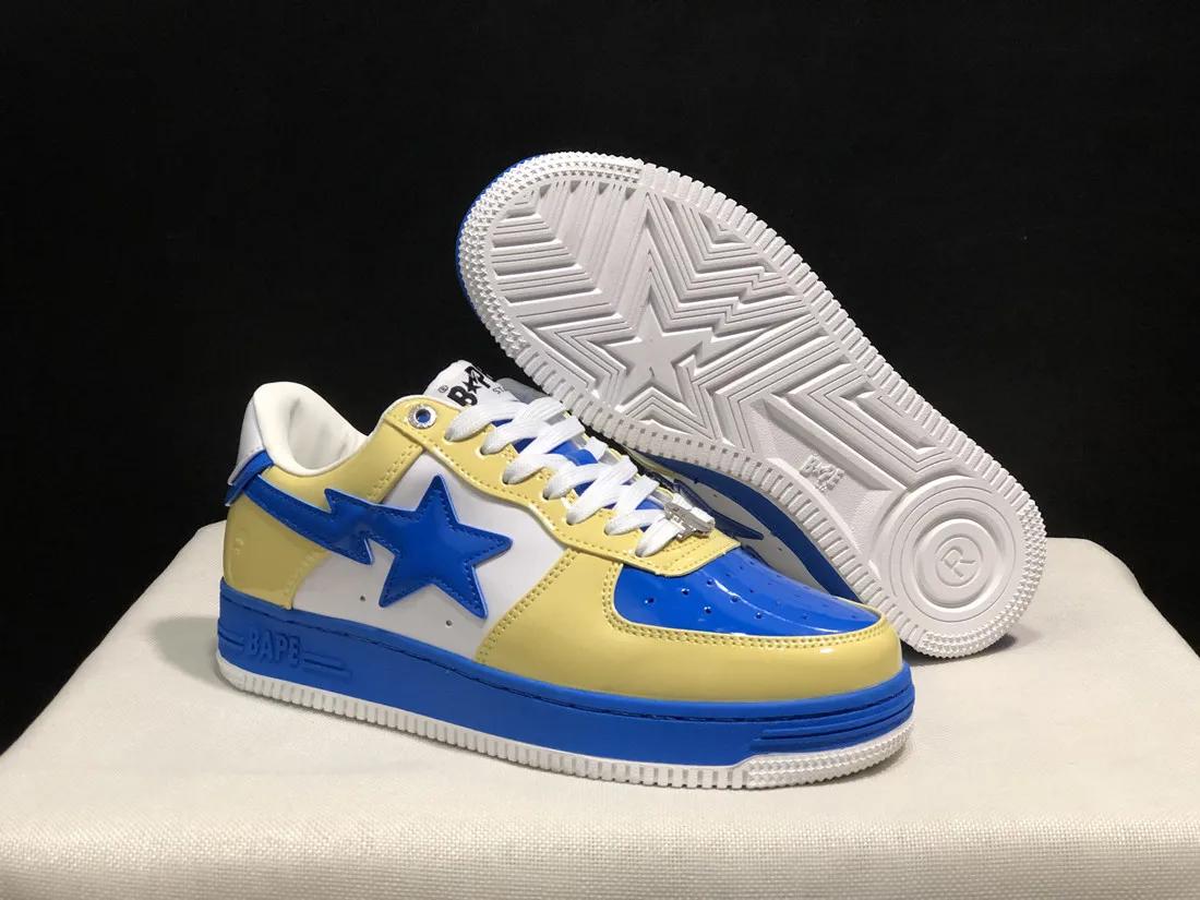 A BATHING APE Chaussures de sport basses STA Shark pour hommes et femmes, style BapeGoose unisexe, B