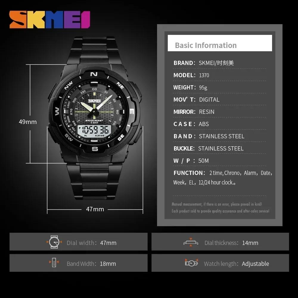SKMEI 1370 luxe entièrement en acier affaires montre étanche Relogio Masculino montre hommes mode Sp