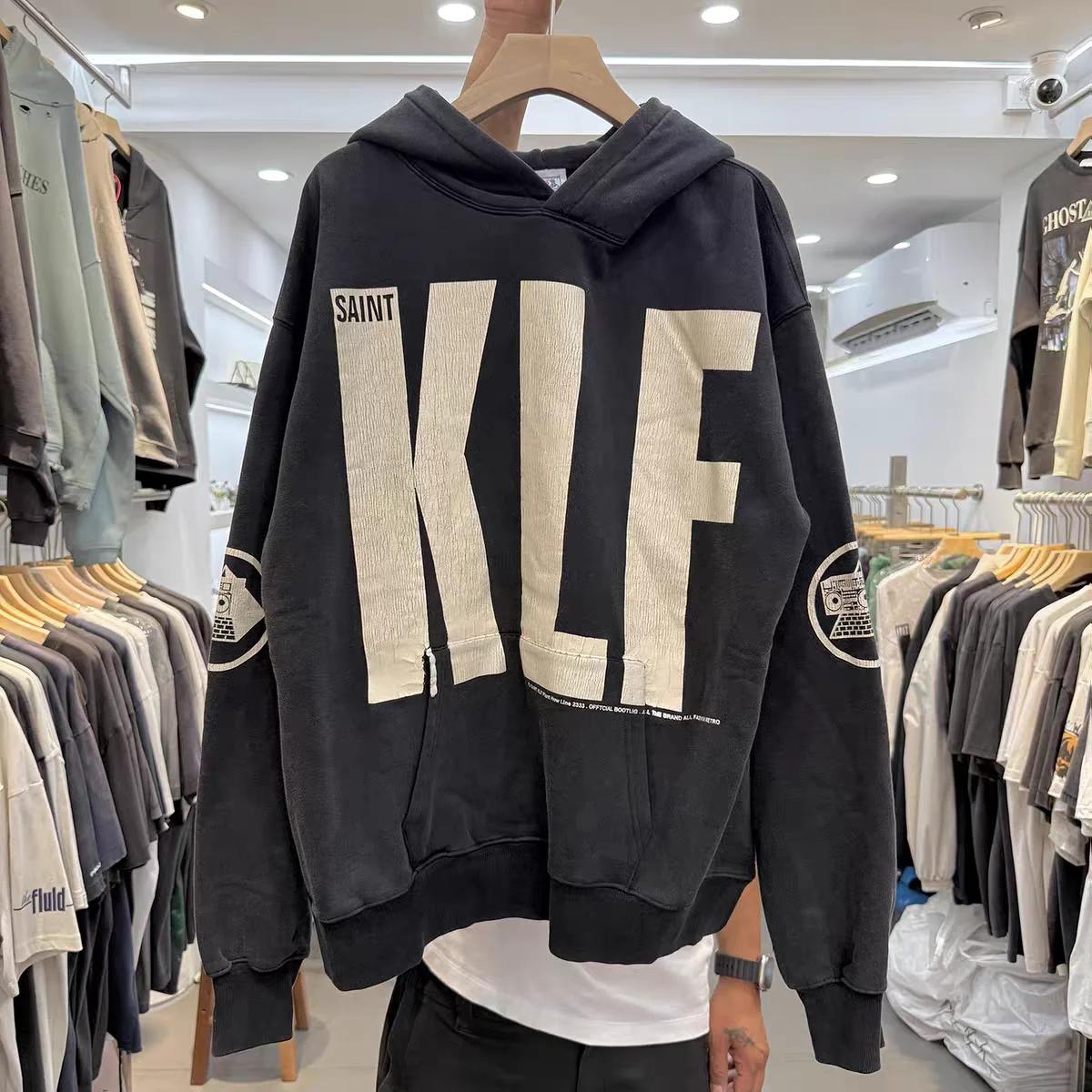 Joli délavé noir Saint KLF exposition limitée sweat à capuche hommes femmes haute qualité Streetwear