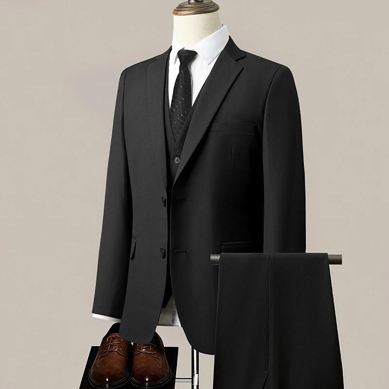 Costume trois pièces en tissu neuf pour homme, élégant pour les affaires, les mariages, les occasion
