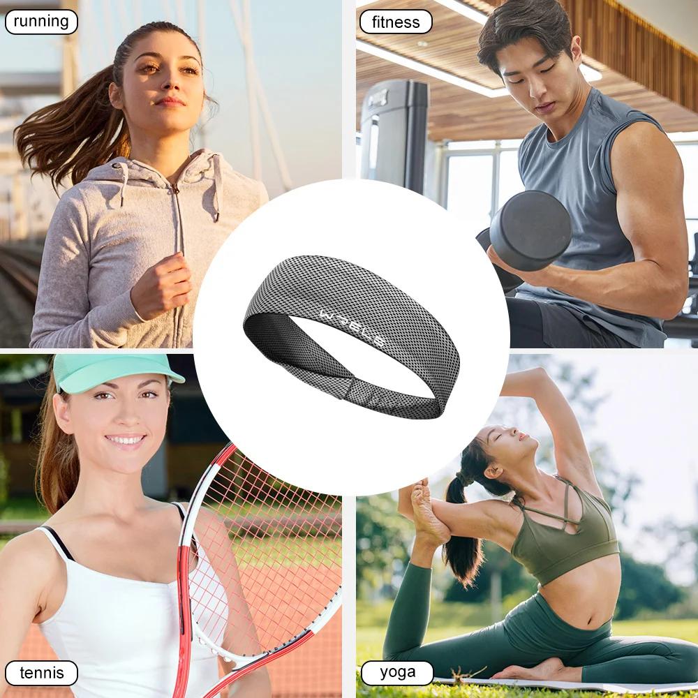Bandeau de Sport d'été respirant, bandeau de Fitness, antidérapant, élastique, pour Tennis, évacuati