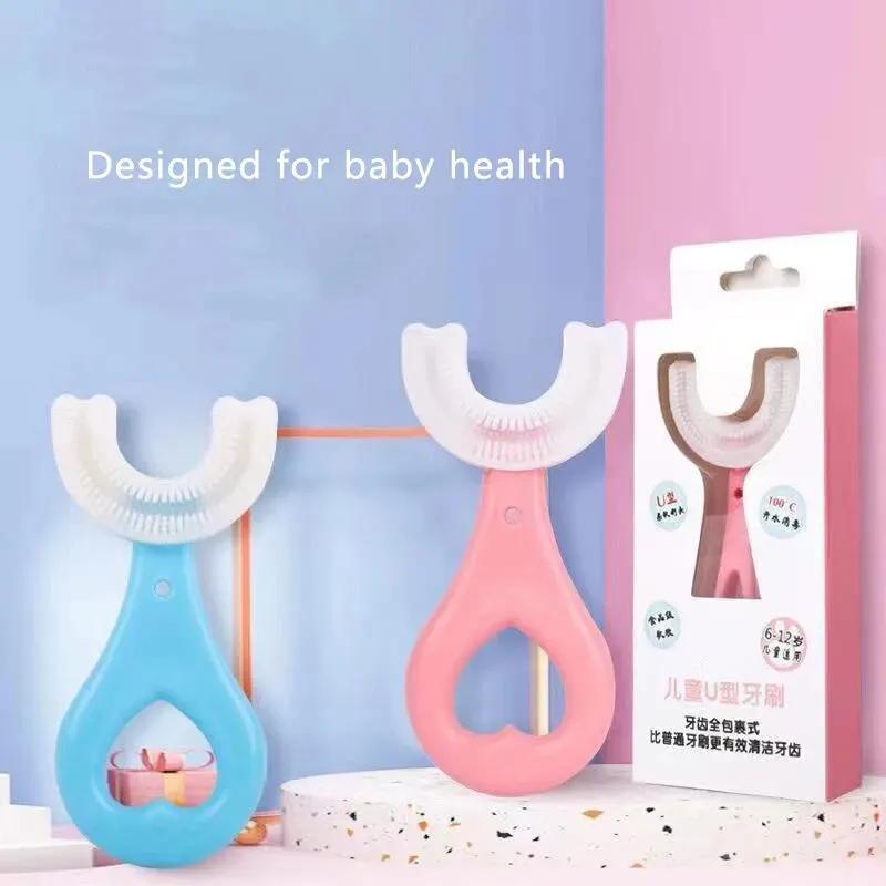 Brosse à dents en forme de U pour enfants, livres de broCumbria des dents de bébé, livres oraux pour