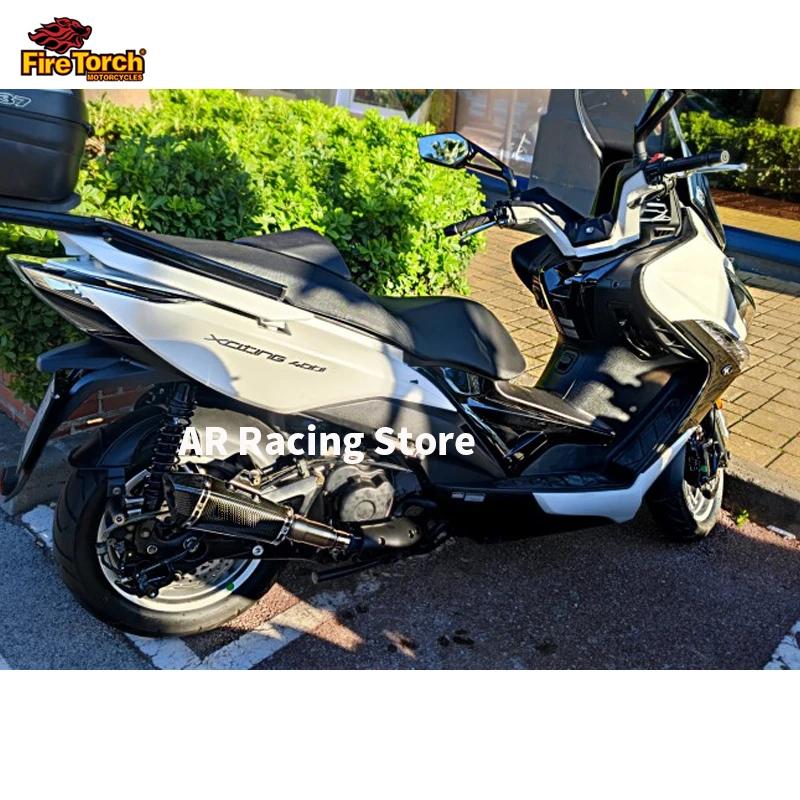 Slip pour Kymco Xciting400 K-Xct300 S400 Xciting 400 Moto Escape Moto Accessible Silencieux Tuyau Mi