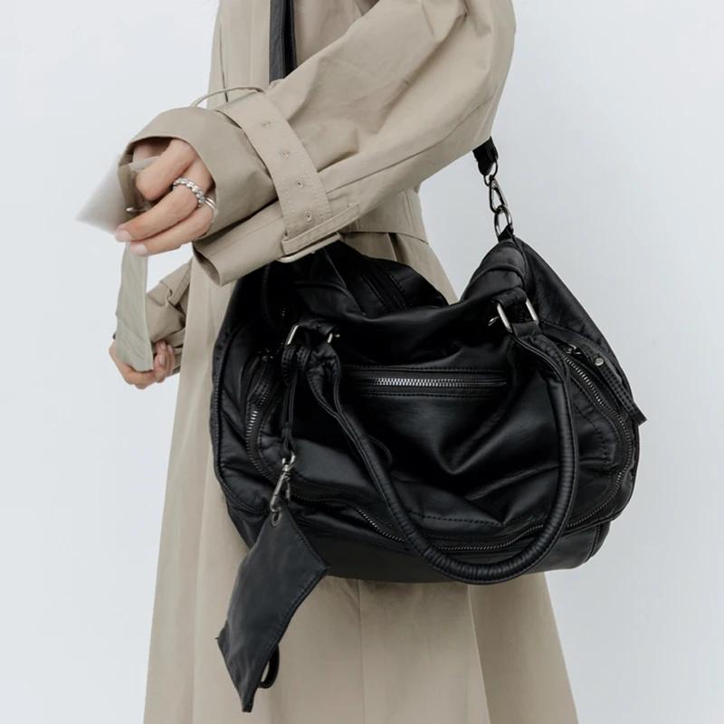 Annmouler – sac à main en cuir PU souple pour femmes, sac Design de marque, grande capacité, fourre-