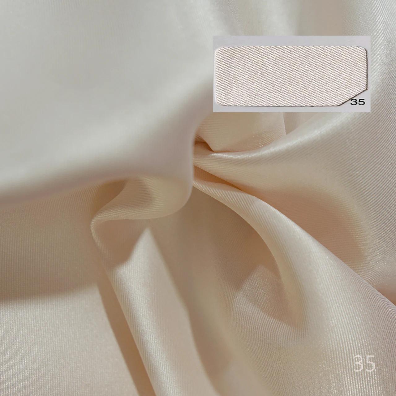Tissu en satin sergé de couleur unie, dur et croustillant, pour robe de mariée de styliste Mikado, à
