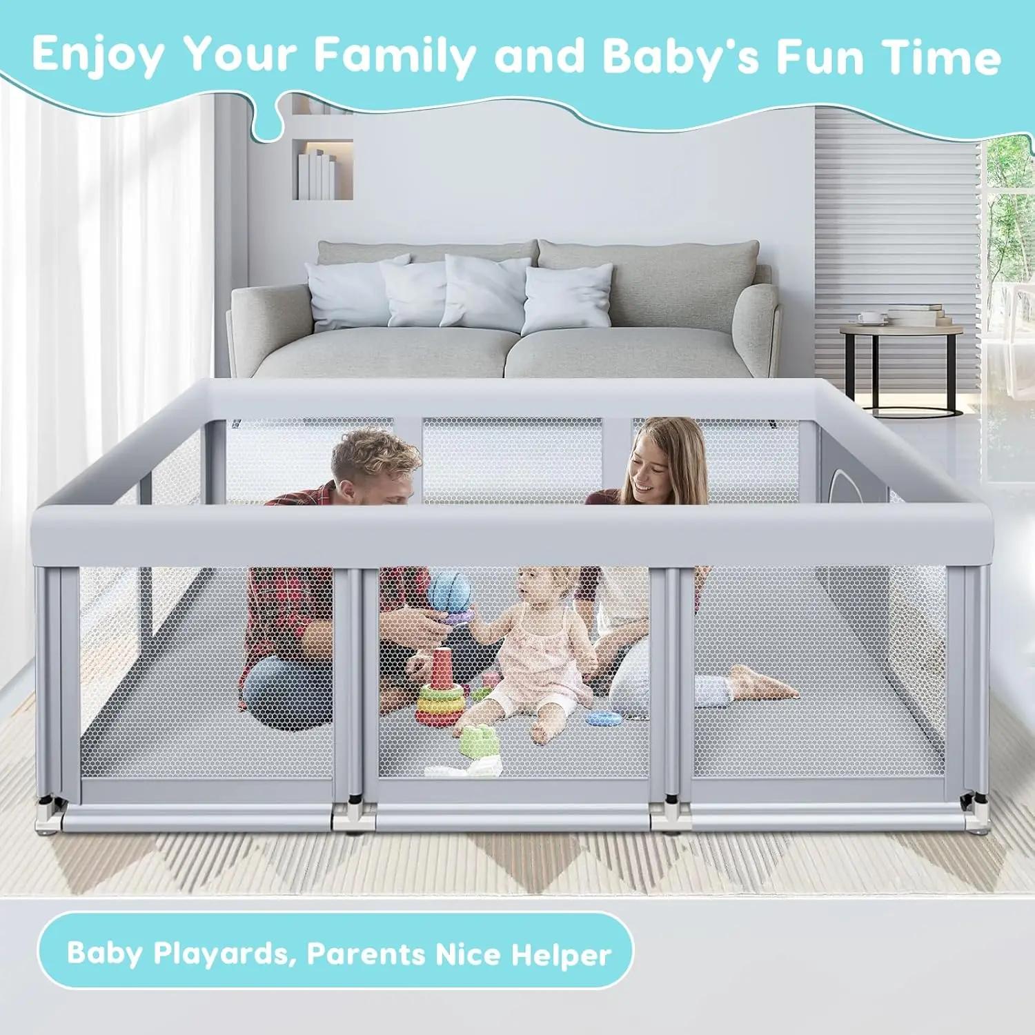 Grand parc de jeu, enclos de jeu pour bébés, parcs de jeu pour usage intérieur et extérieur, parc de