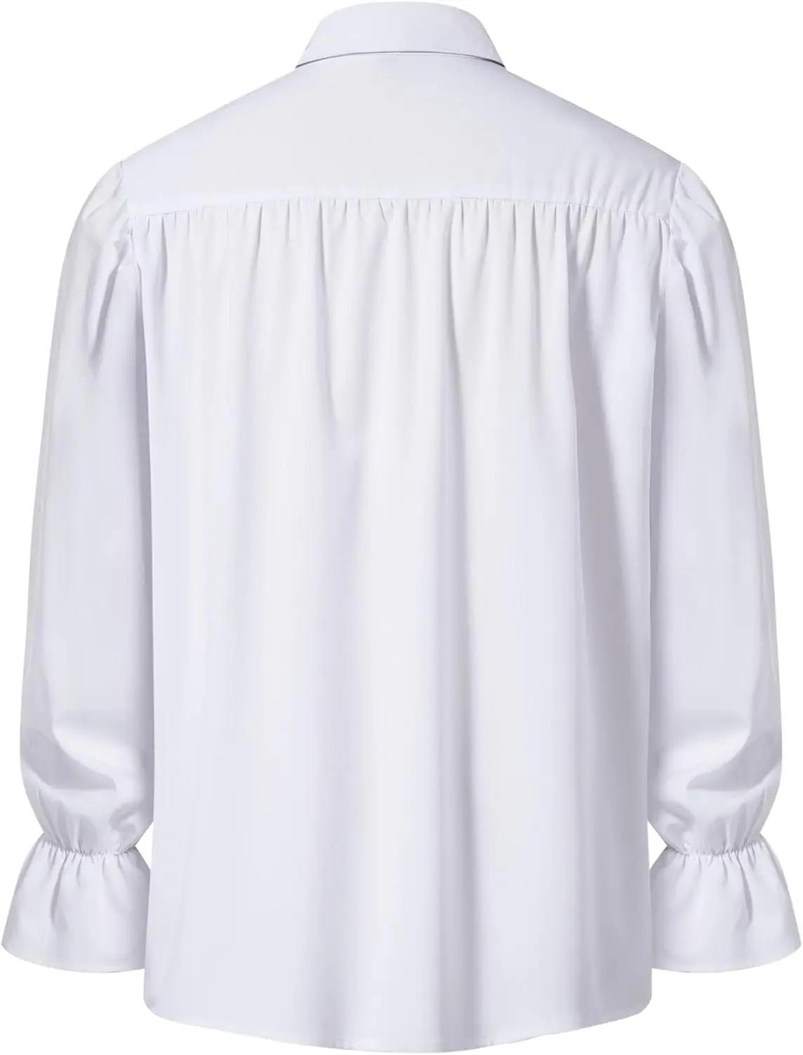 LisdinoJEMITOP hommes Pirate Vampire chemise à volants manchette élastique poète victorien Steampunk