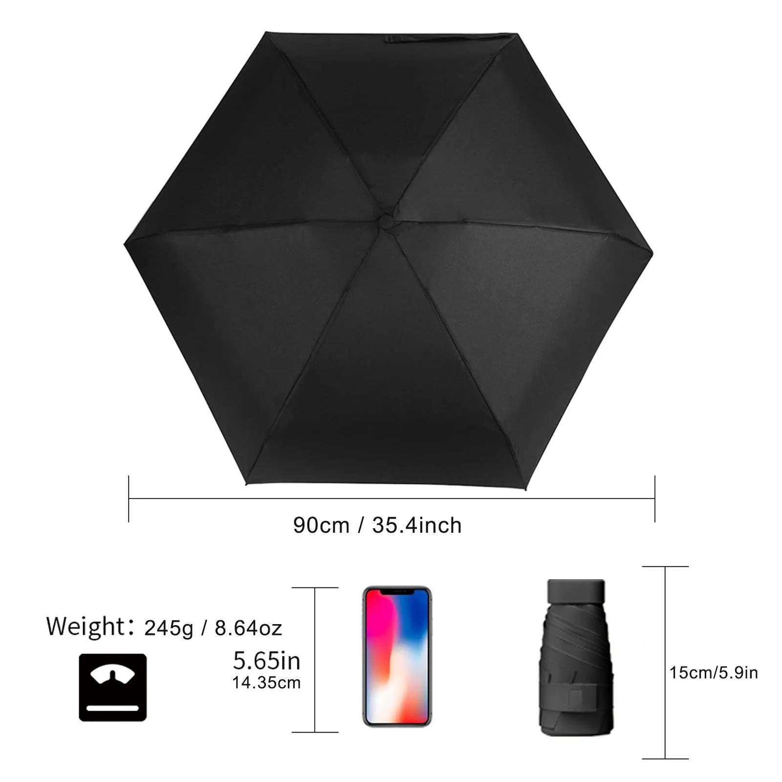 Petit Mini parapluie UV pour femmes, léger, Compact, de voyage, Parasol Portable, pour l'extérieur, 