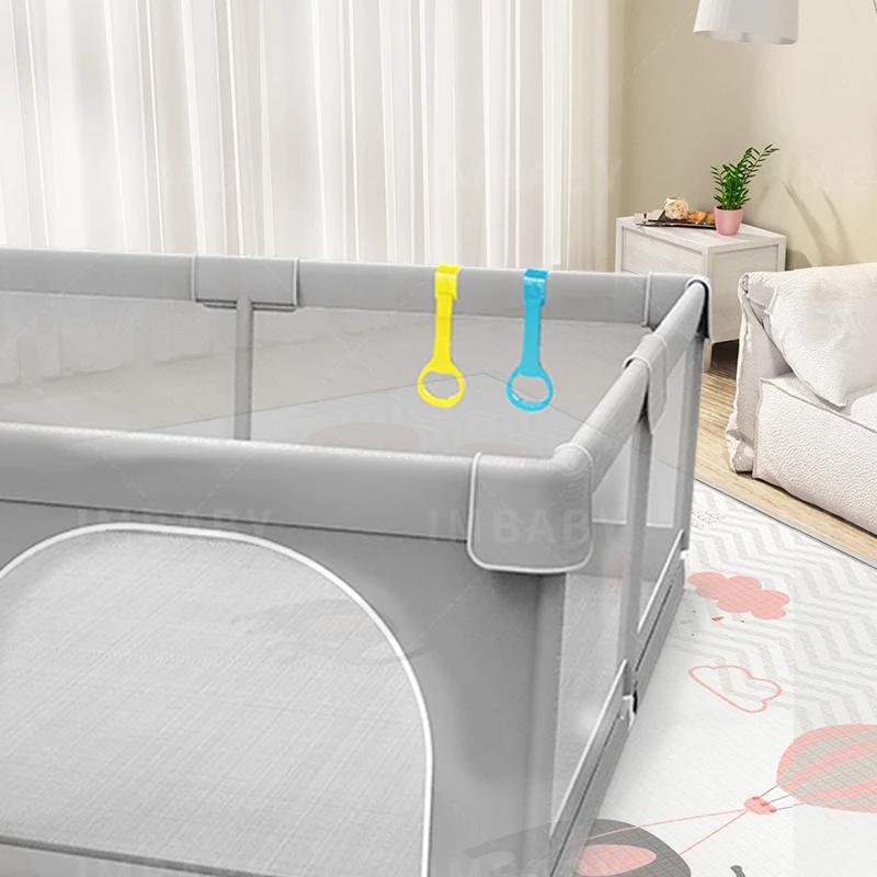 Grand Parc de Jeux pour Bébé, 200cm, avec 2 Cadeaux, Clôture de Sécurité Solide pour Enfant