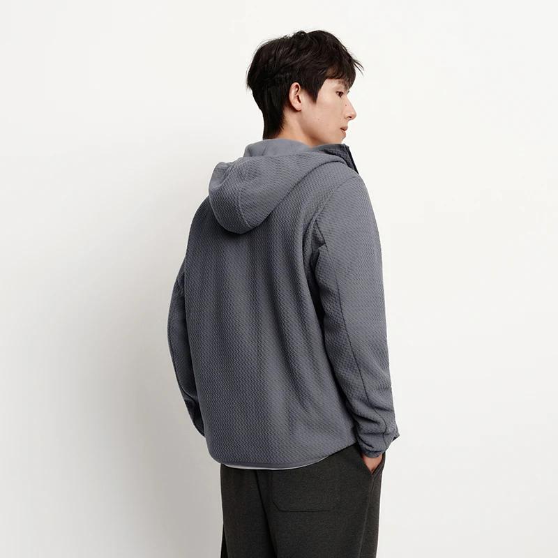 Semir veste hommes antistatique polaire tricot 2025 hiver nouveau haut à capuche Patchwork extérieur