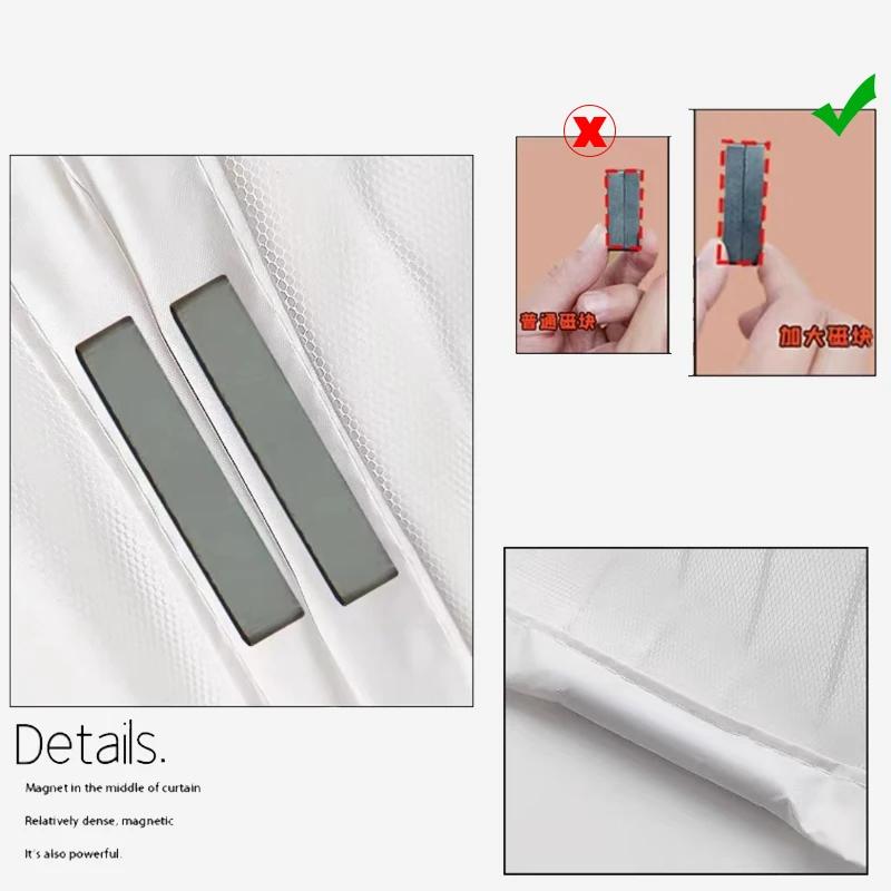 Moustiquaire magnétique pour porte, sur mesure, rideau de porte anti-moustiques, moustiquaire invisi