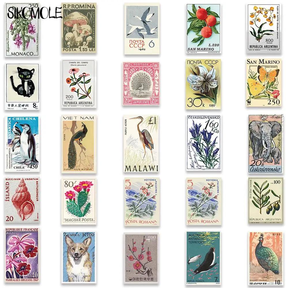 10/30/50 PIÈCES Dessin Animé Rétro Art Timbres Autocollants Style Japonais BRICOLAGE Voyage Bagages 
