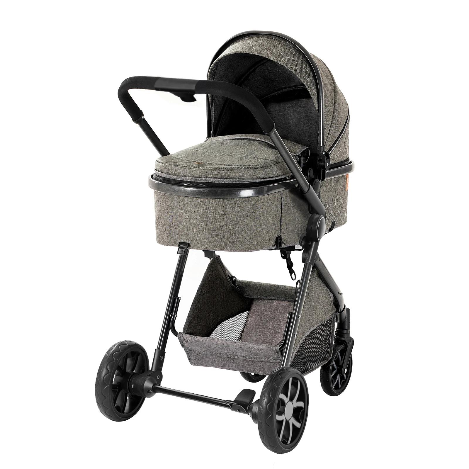 Poussette bébé 3 en 1, landau léger, poussette Portable pour nouveau-né, siège auto avec couffin