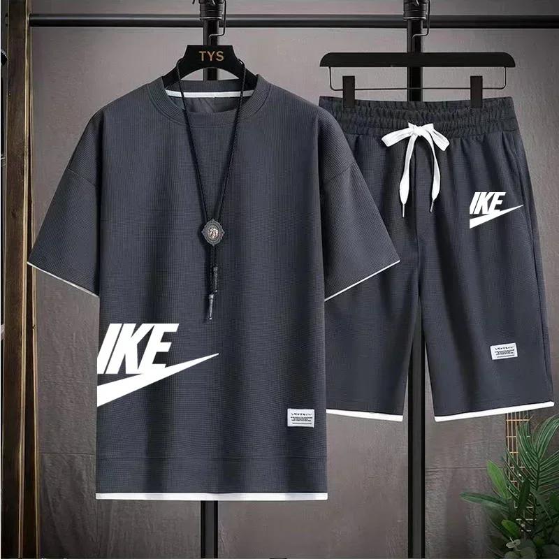 Ensemble de vêtements de sport pour hommes, T-shirt et short décontractés à manches courtes, short d