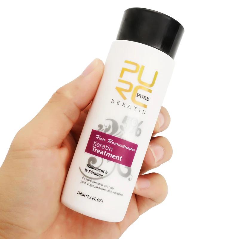 PURC 2 pièces kératine pour lisser les cheveux 0% 5% 8% 12% formaldéhyde traitement capillaire à la 
