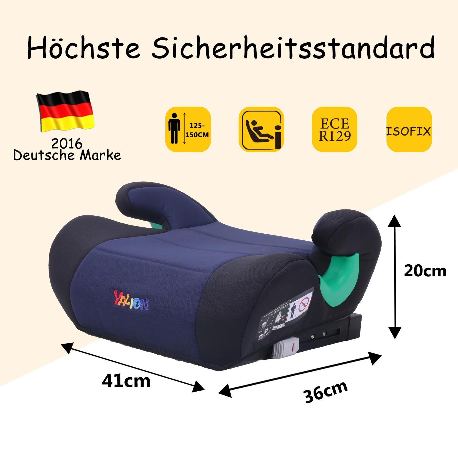 YALION rehausseur de siège enfant ISOFIX Booster voiture enfants siège auto taille I ceinture 3 poin