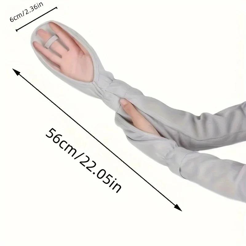 Gants à manches de glace de grande taille pour femmes, Protection solaire pour la conduite d'été, ma