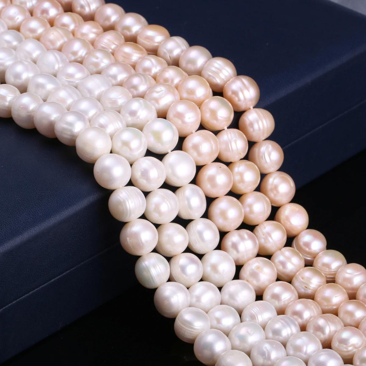 Perles de culture d'eau douce 100% naturelles, perles d'isolation rondes pour la fabrication de bijo