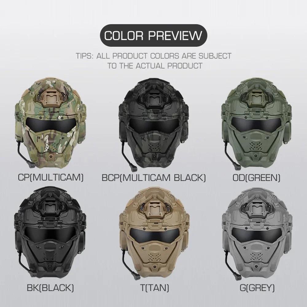 Casque d'assaut tactique militaire W-Ronin II, casque rapide Airsoft, casque intégré, ventilateur An