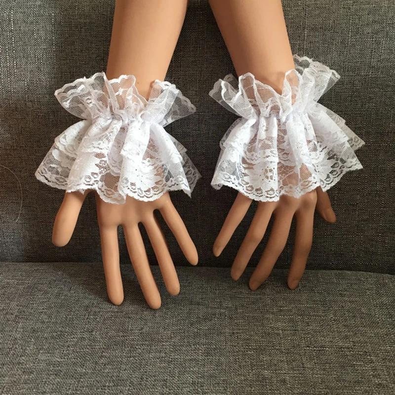 Lolita – gants à manches courtes pour la main, accessoires pour vêtements, manchettes de poignet, vo